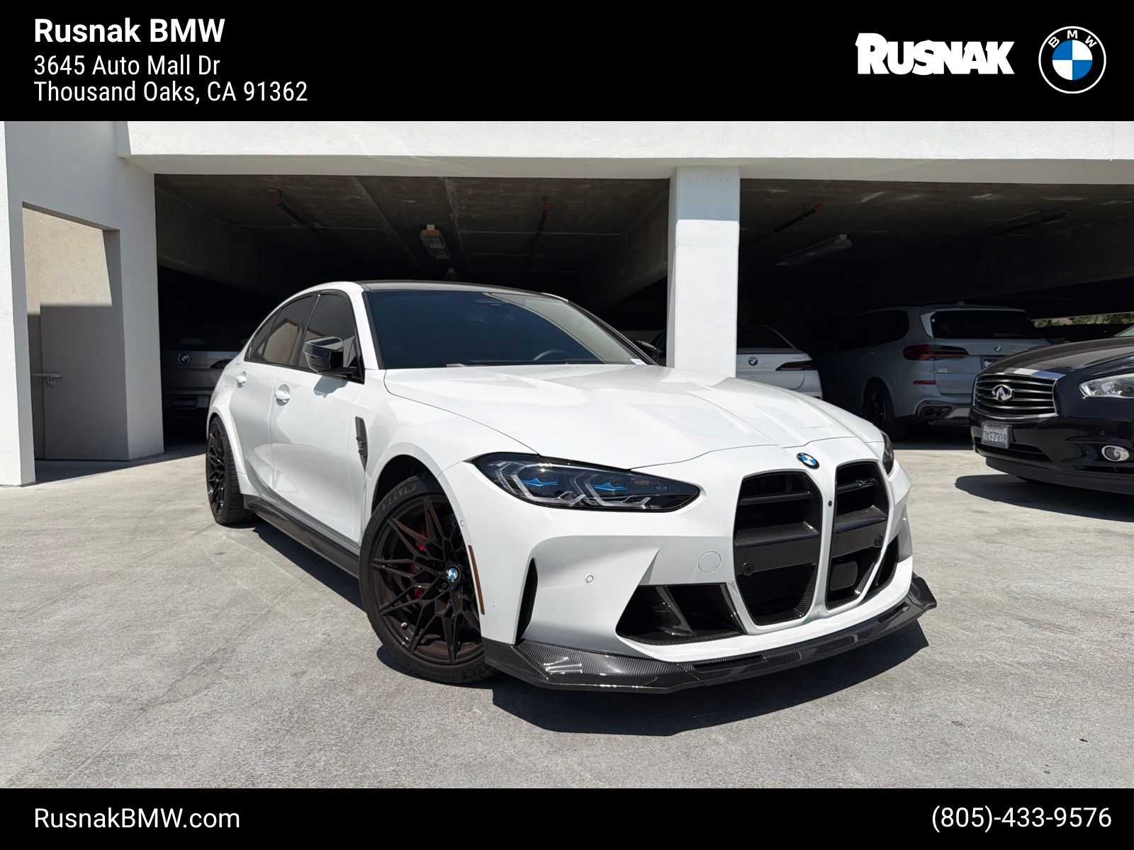 Alpine White 2024 BMW M3 Sedan Rear-Wheel Drive 8-Speed Automatic