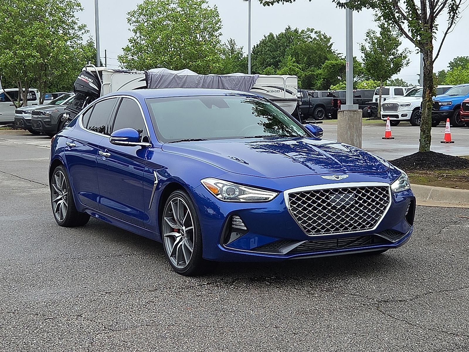 Mallorca Blue 2019 Genesis G70 3.3T Advanced RWD Sedan Rear-Wheel Drive 8-Speed Automatic
