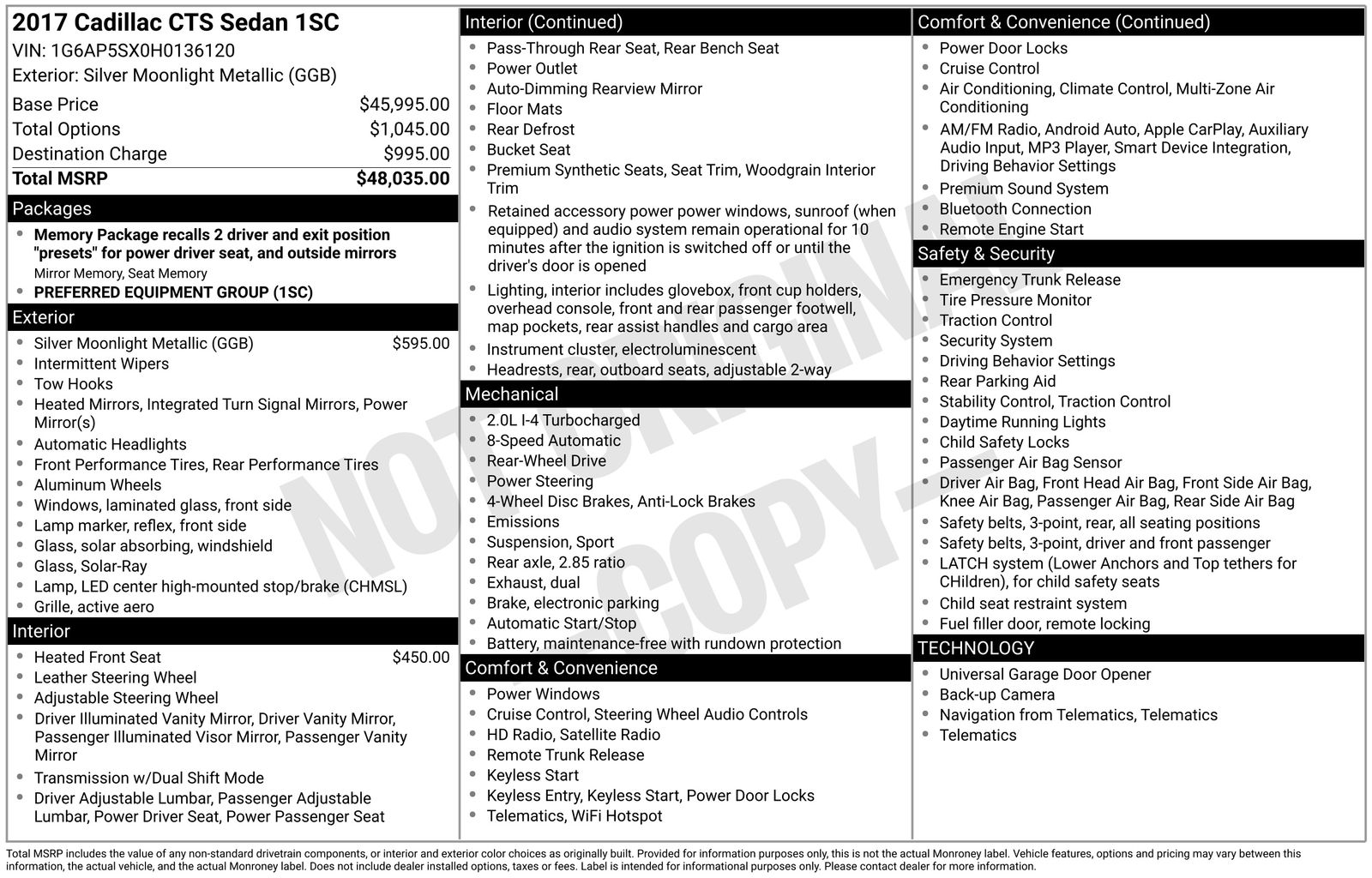 Used Car 2017 Cadillac Cts  2.0l Turbo For Sale Under $20,000 In Austin, Texas