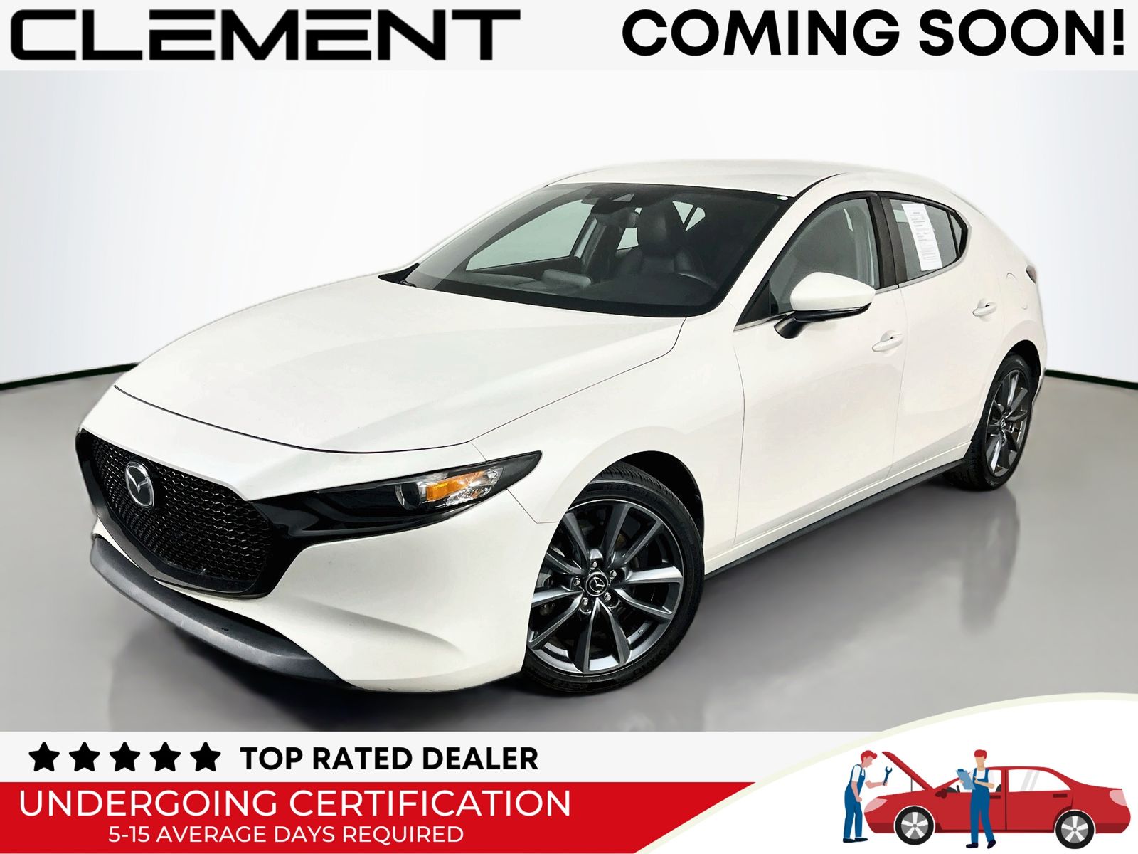 Snowflake White Pearl Mica 2021 Mazda MAZDA3 Hatchback All-Wheel Drive 6-Speed Automatic
