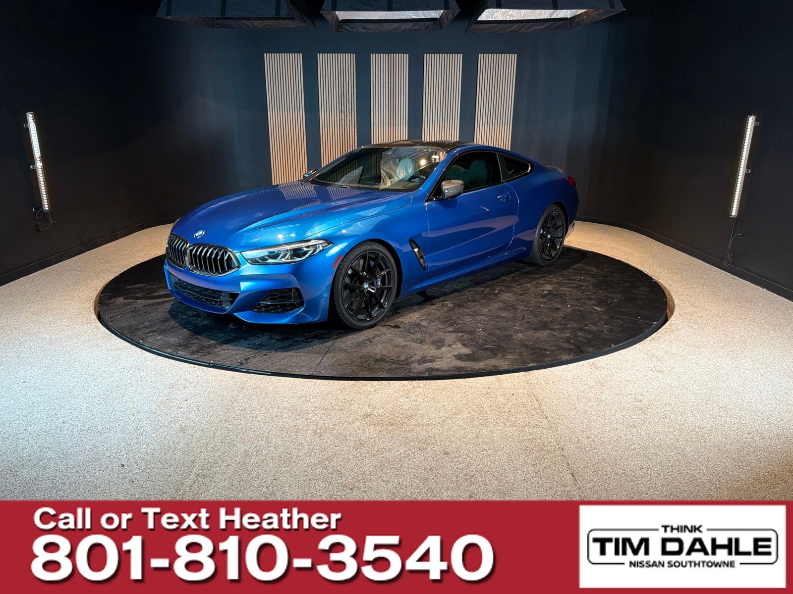 Sonic Speed Blue Metallic 2020 BMW 8 Series Coupe All-Wheel Drive 8-Speed Automatic