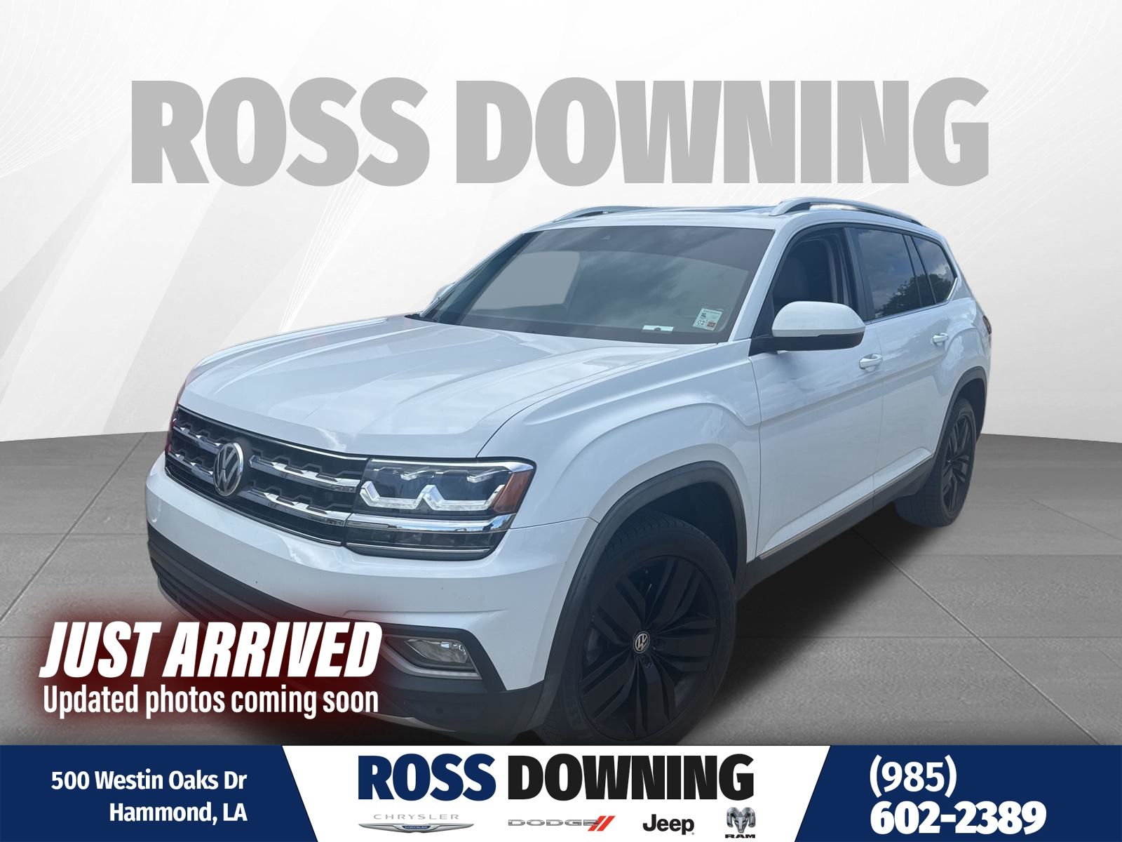 White 2019 Volkswagen Atlas SEL FWD SUV / Crossover Front-Wheel Drive 8-Speed Automatic