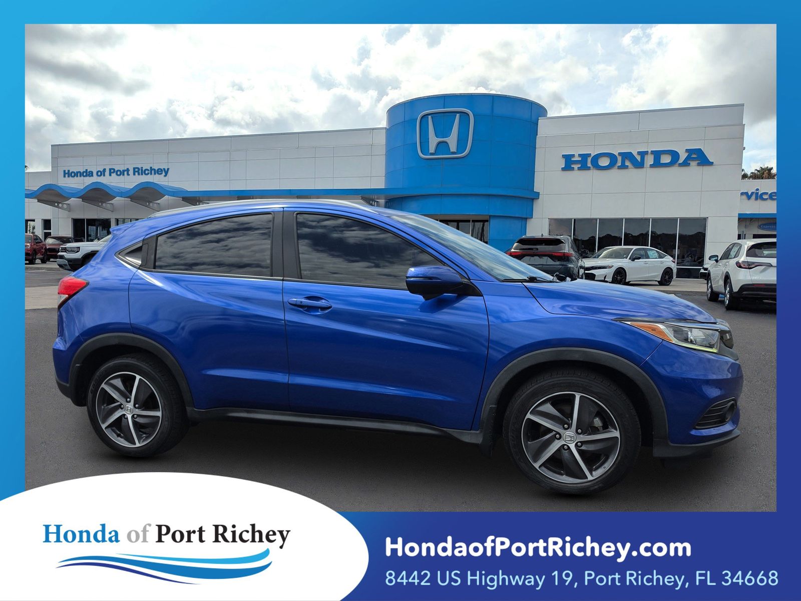 Aegean Blue Metallic 2022 Honda HR-V SUV / Crossover Front-Wheel Drive Continuously Variable Transmission