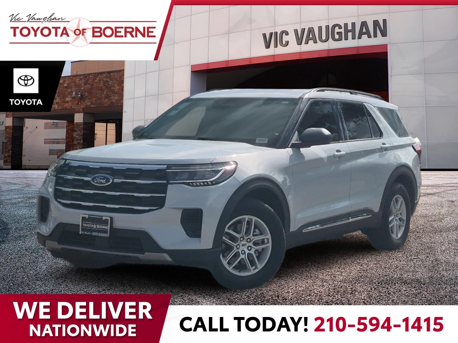 White Metallic 2025 Ford Explorer SUV / Crossover Rear-Wheel Drive Automatic