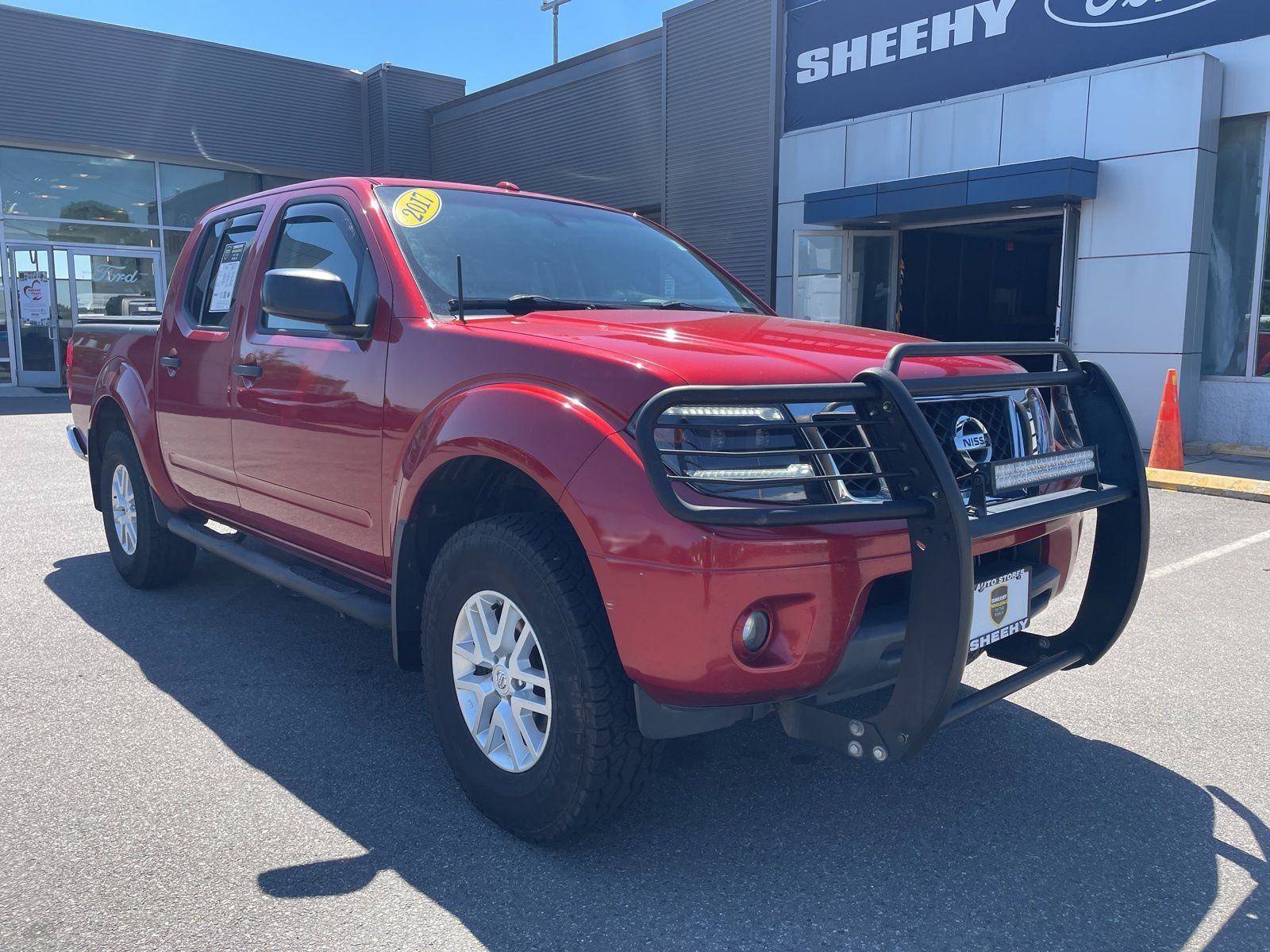 Lava Red 2017 Nissan Frontier SV V6 Crew Cab 4WD Pickup Truck Four-Wheel Drive 5-Speed Automatic Overdrive