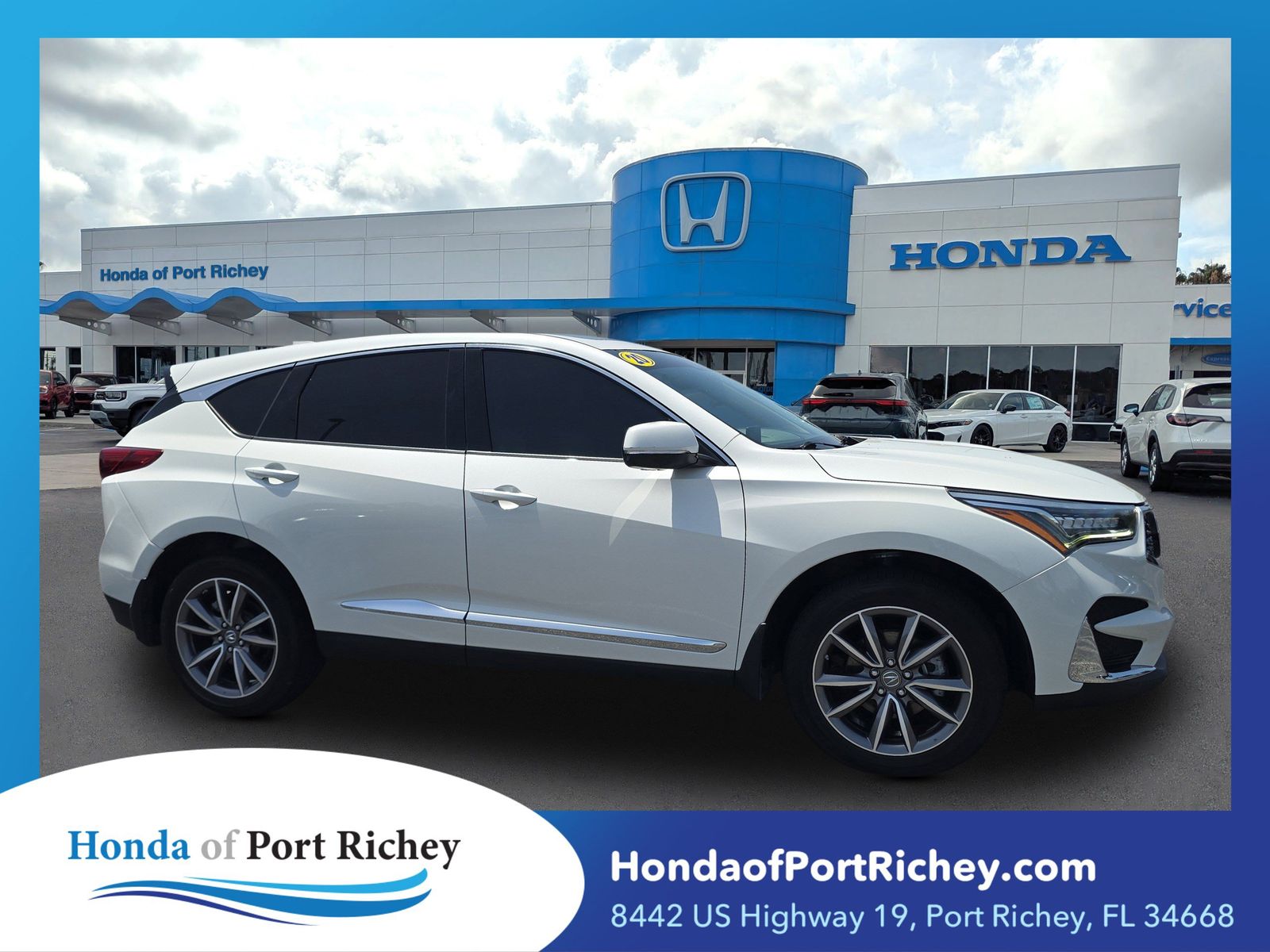 Platinum White Pearl 2020 Acura RDX SUV / Crossover Front-Wheel Drive Automatic