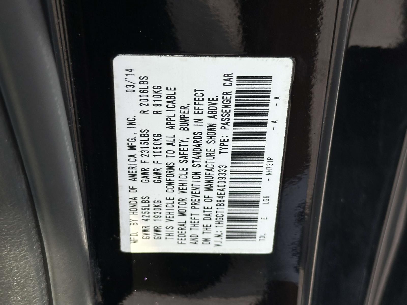 Used 2014 Black Honda EX-L image 27