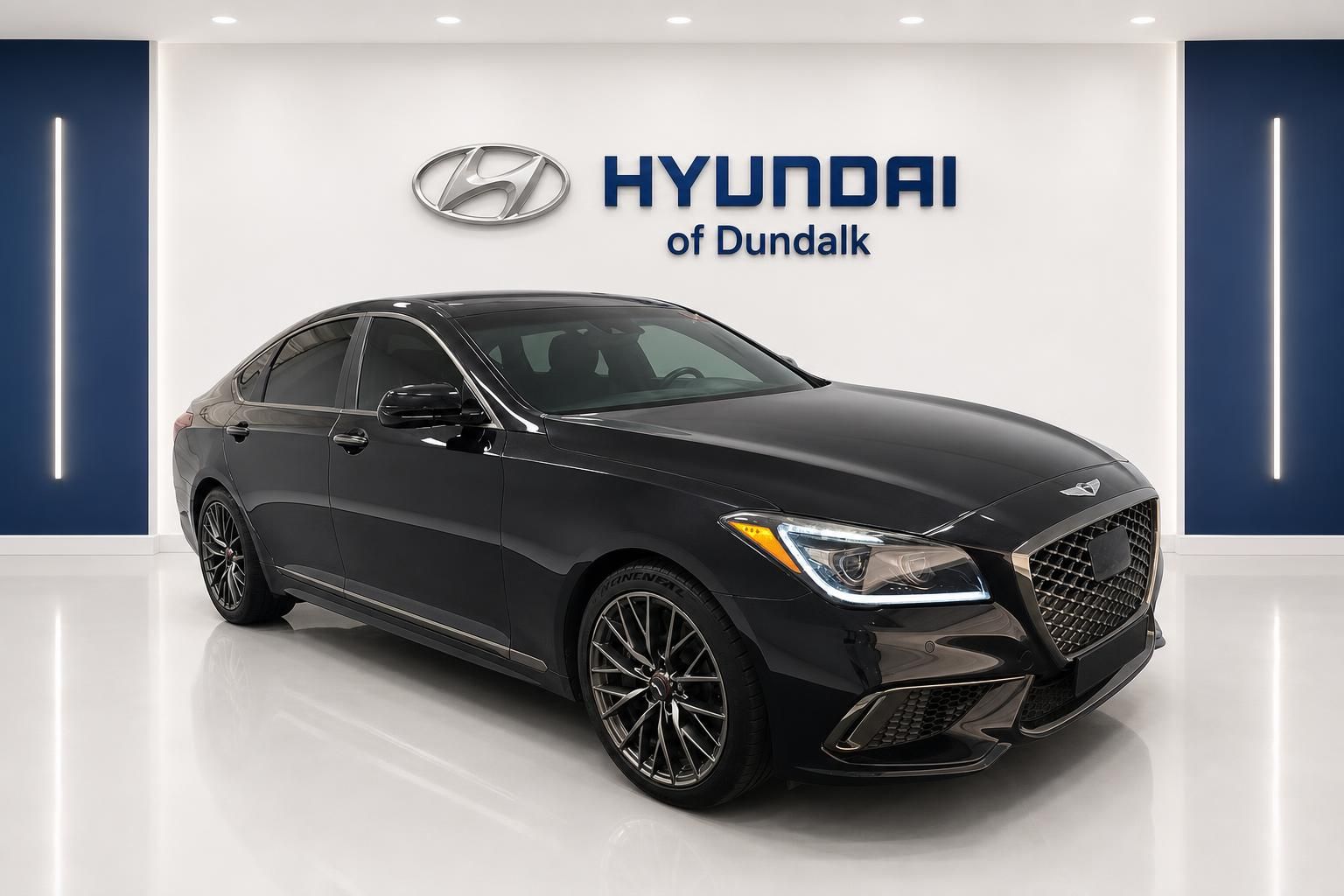 Black 2019 Genesis G80 Sedan Rear-Wheel Drive Automatic