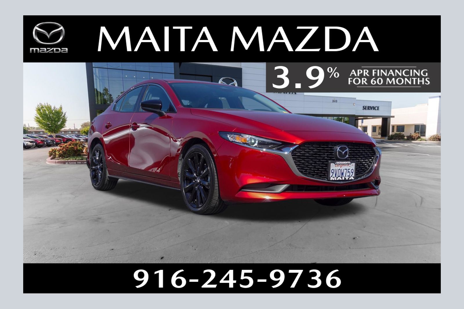 Soul Red Crystal Metallic 2025 Mazda MAZDA3 2.5 S Select Sport FWD Sedan Front-Wheel Drive 6-Speed Automatic