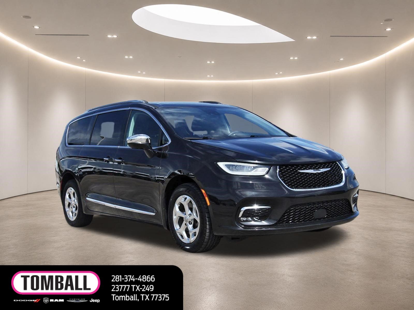 Brilliant Black Crystal Pearlcoat 2021 Chrysler Pacifica Minivan All-Wheel Drive 9-Speed Automatic