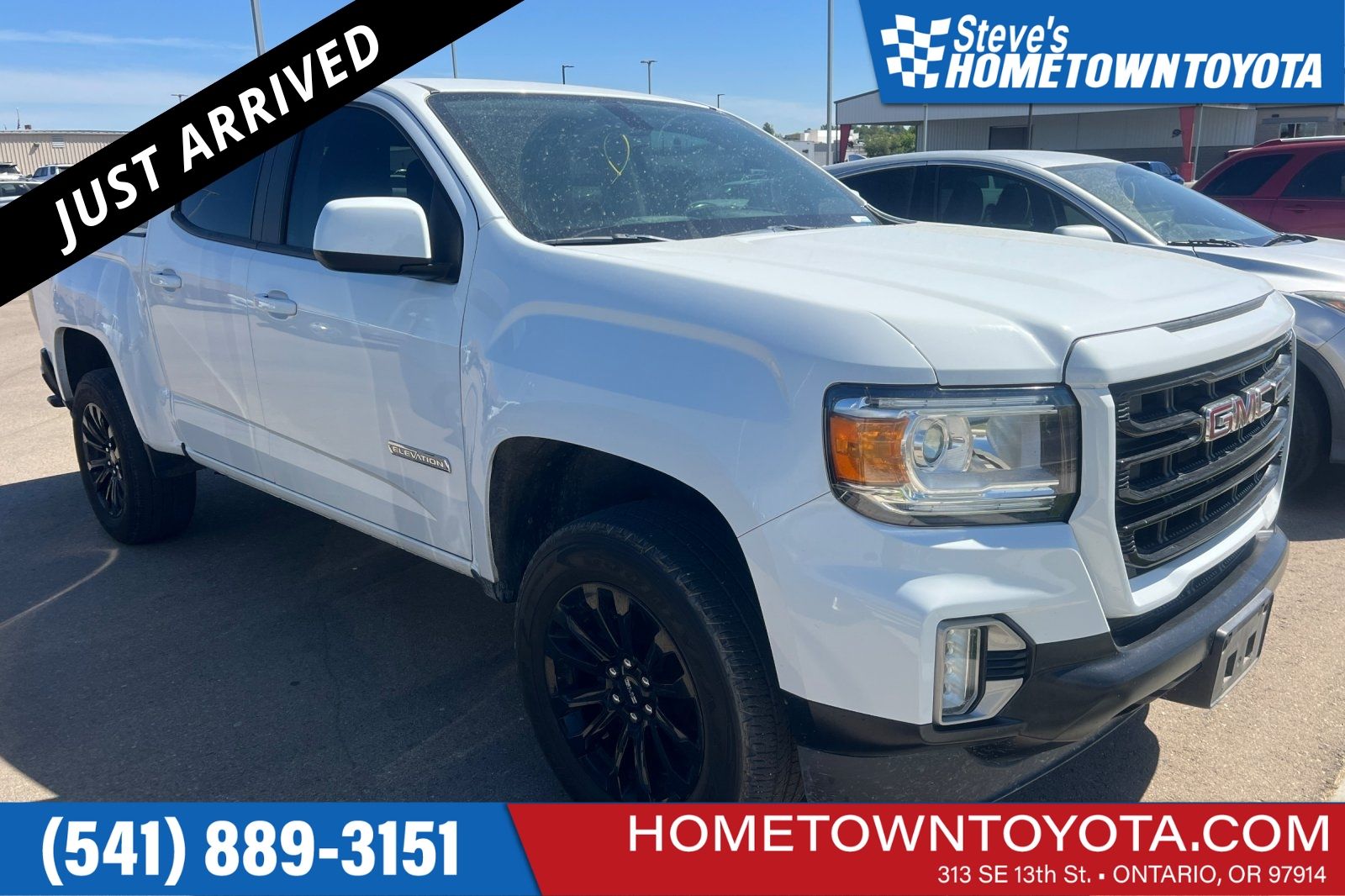 Summit White 2021 GMC Canyon Elevation Crew Cab 4WD Pickup Truck Four-Wheel Drive 8-Speed Automatic