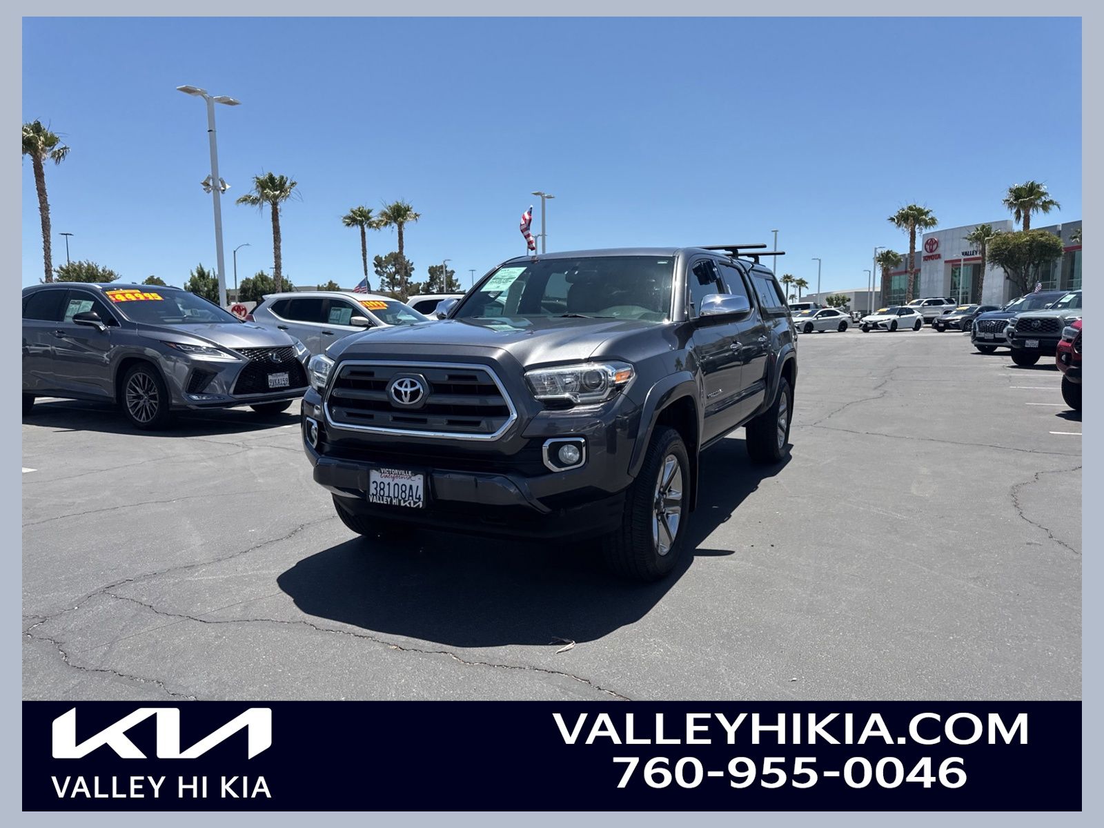 Magnetic Gray Metallic 2016 Toyota Tacoma Double Cab V6 Limited 4WD Pickup Truck Four-Wheel Drive 6-Speed Automatic