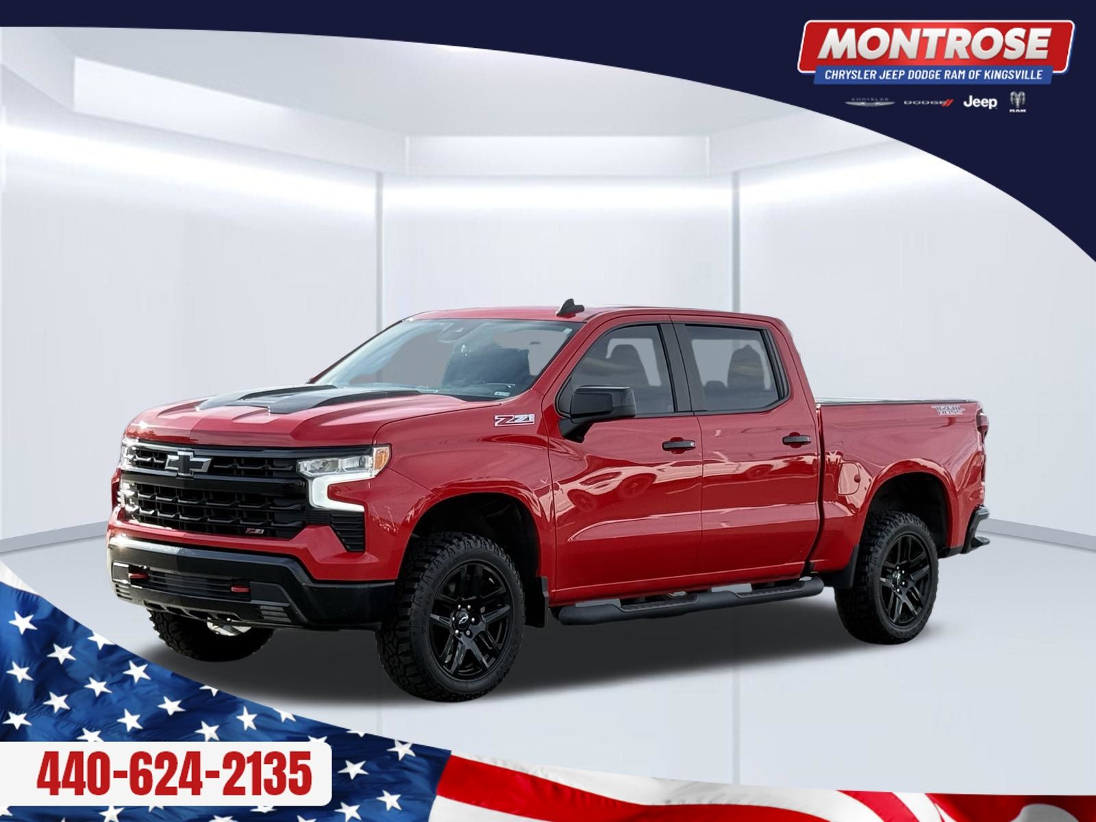 Red 2022 Chevrolet Silverado 1500 Pickup Truck Four-Wheel Drive 8-Speed Automatic