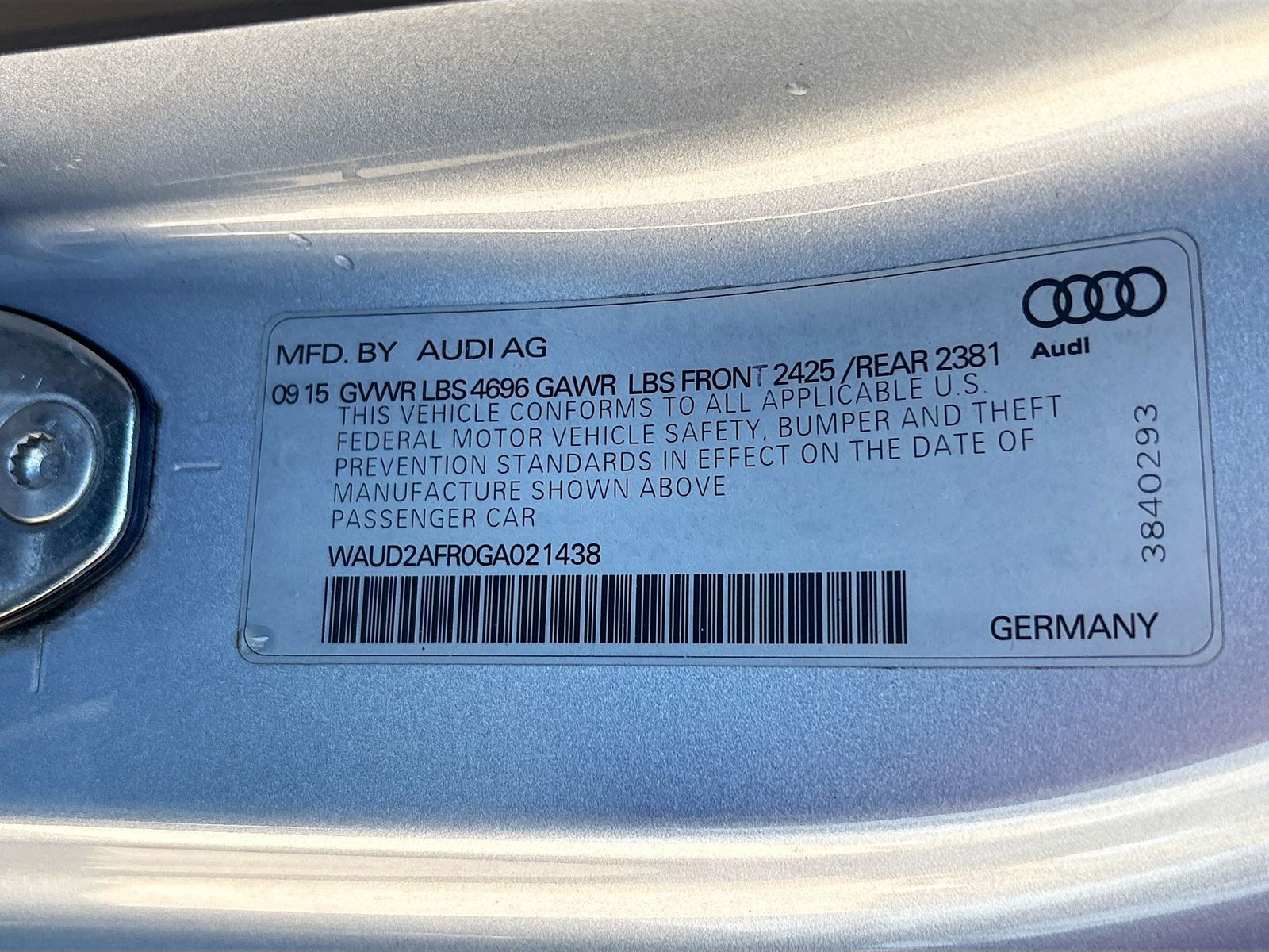 Used 2016 Silver Audi 2.0T Premium image 30