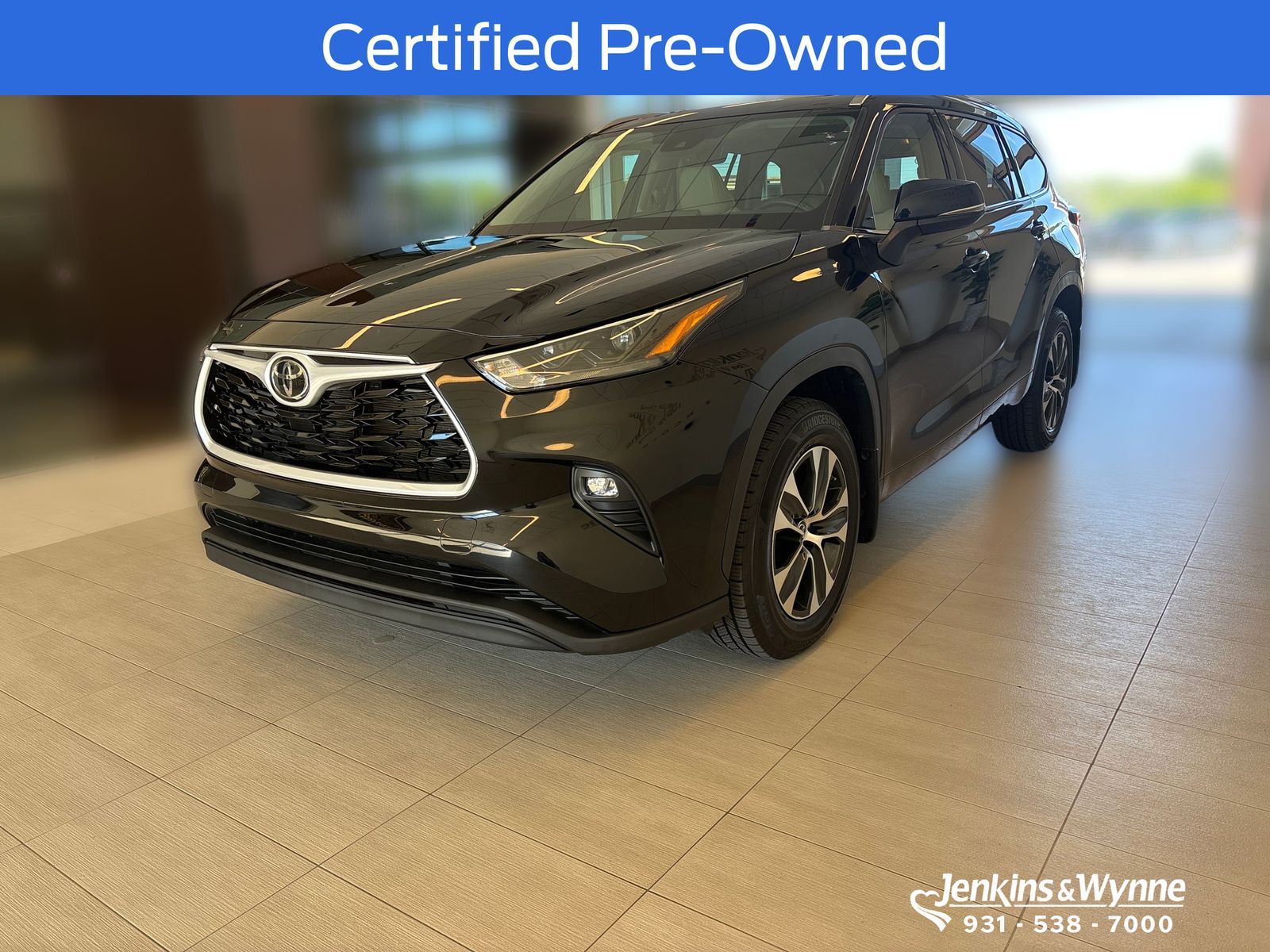 Midnight Black Metallic 2022 Toyota Highlander SUV / Crossover All-Wheel Drive 8-Speed Automatic
