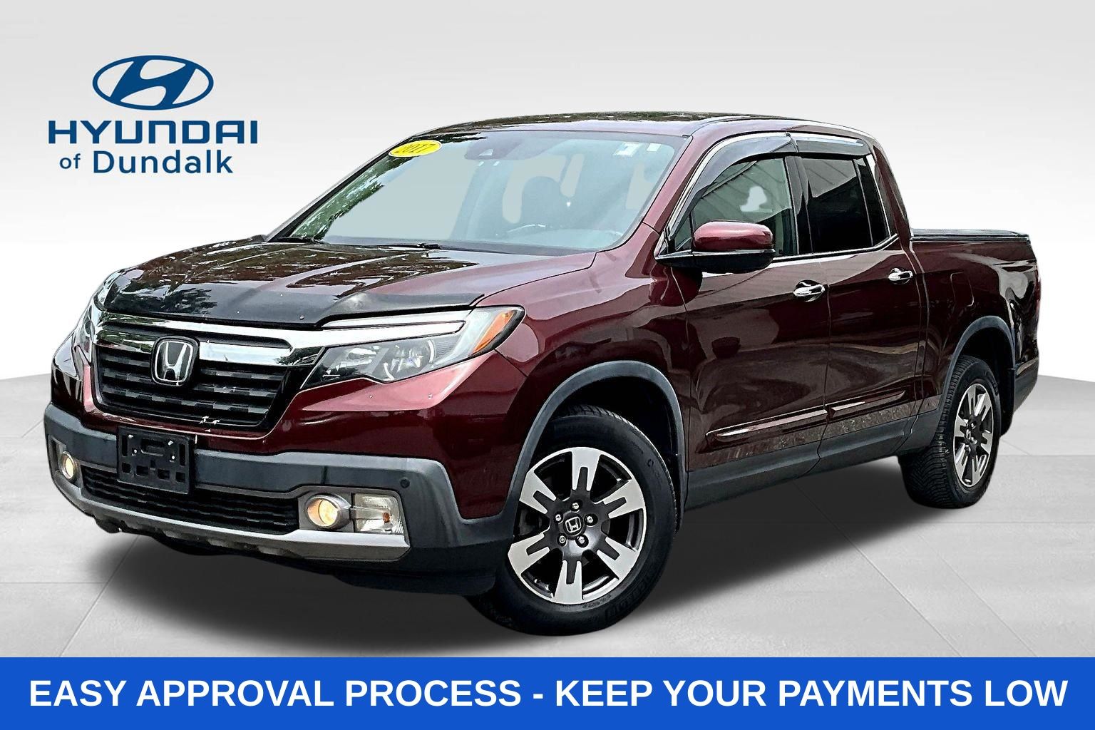 Red (Deep Scarlet Pearl) 2017 Honda Ridgeline Pickup Truck All-Wheel Drive 6-Speed Automatic