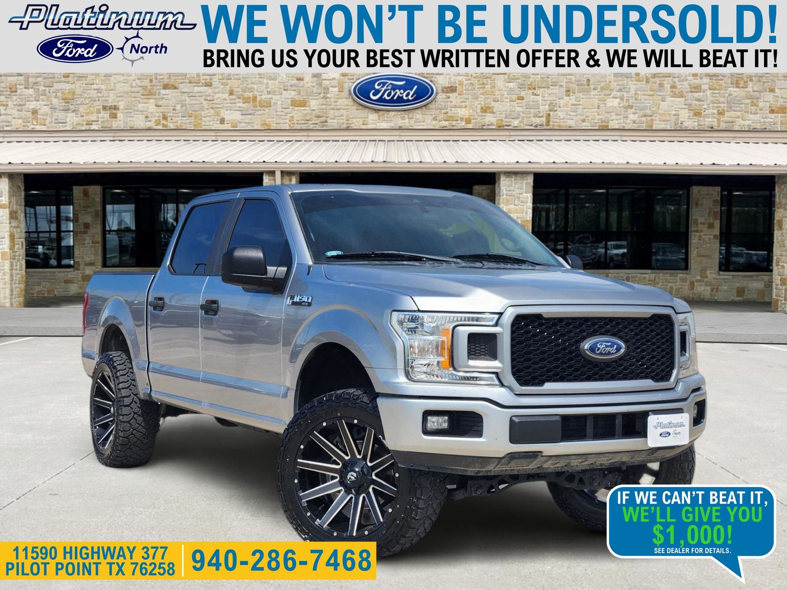 Silver 2020 Ford F-150 XL SuperCrew RWD Pickup Truck 4X2 Automatic