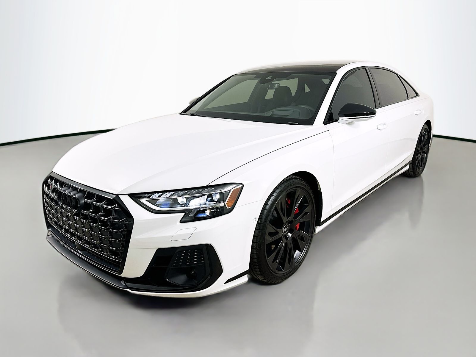 Glacier White Metallic 2025 Audi S8 4.0T quattro Sedan All-Wheel Drive 8-Speed Automatic