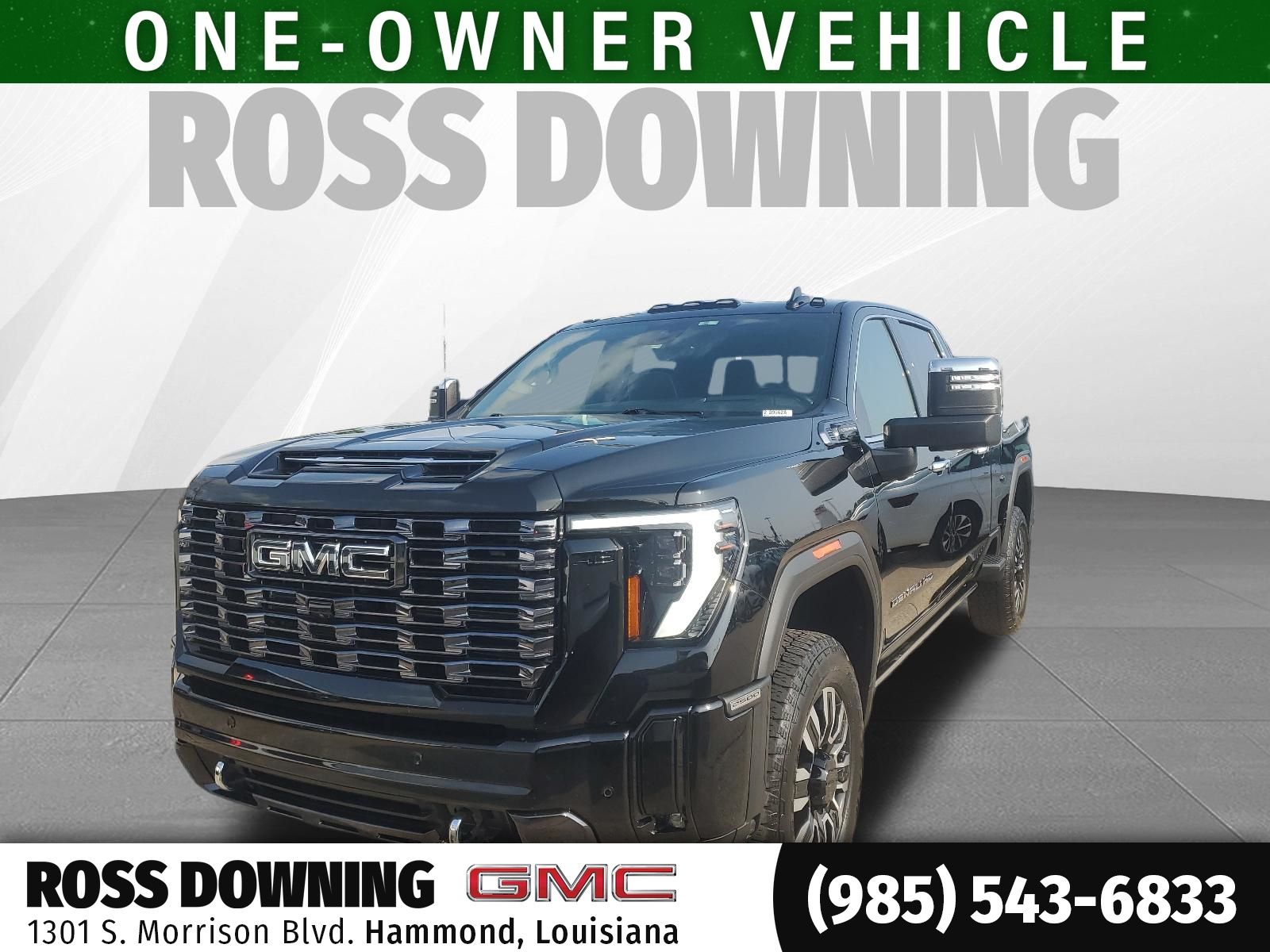Onyx Black 2025 GMC Sierra 2500HD Denali Ultimate Crew Cab 4WD Pickup Truck Four-Wheel Drive Automatic