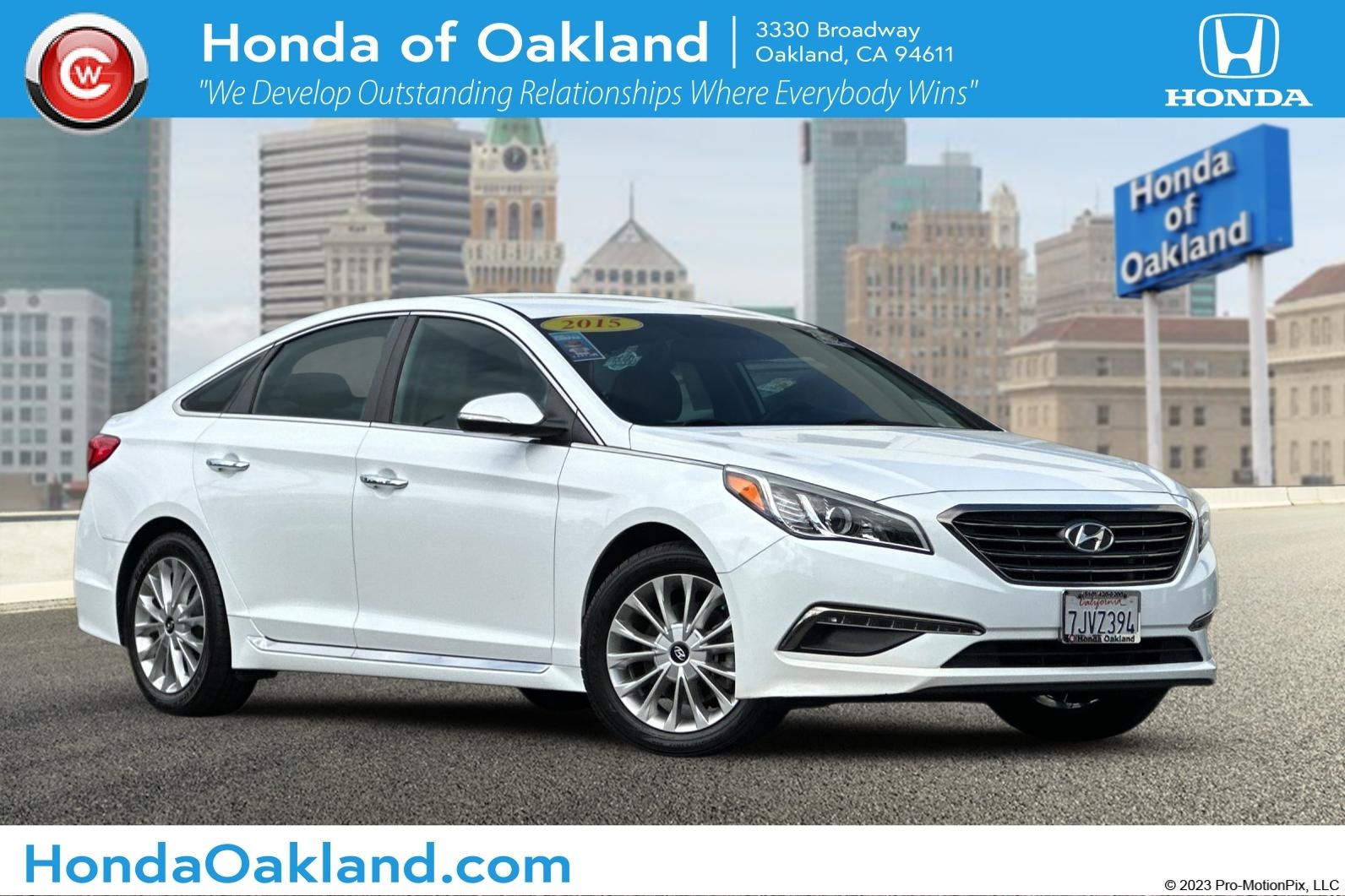 Quartz White Pearl 2015 Hyundai Sonata Sedan Front-Wheel Drive 6-Speed Automatic
