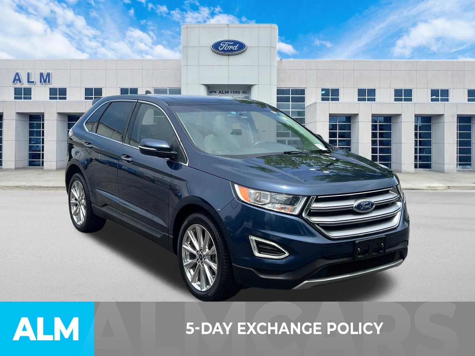 Used 2017 Blue Ford Titanium image 3