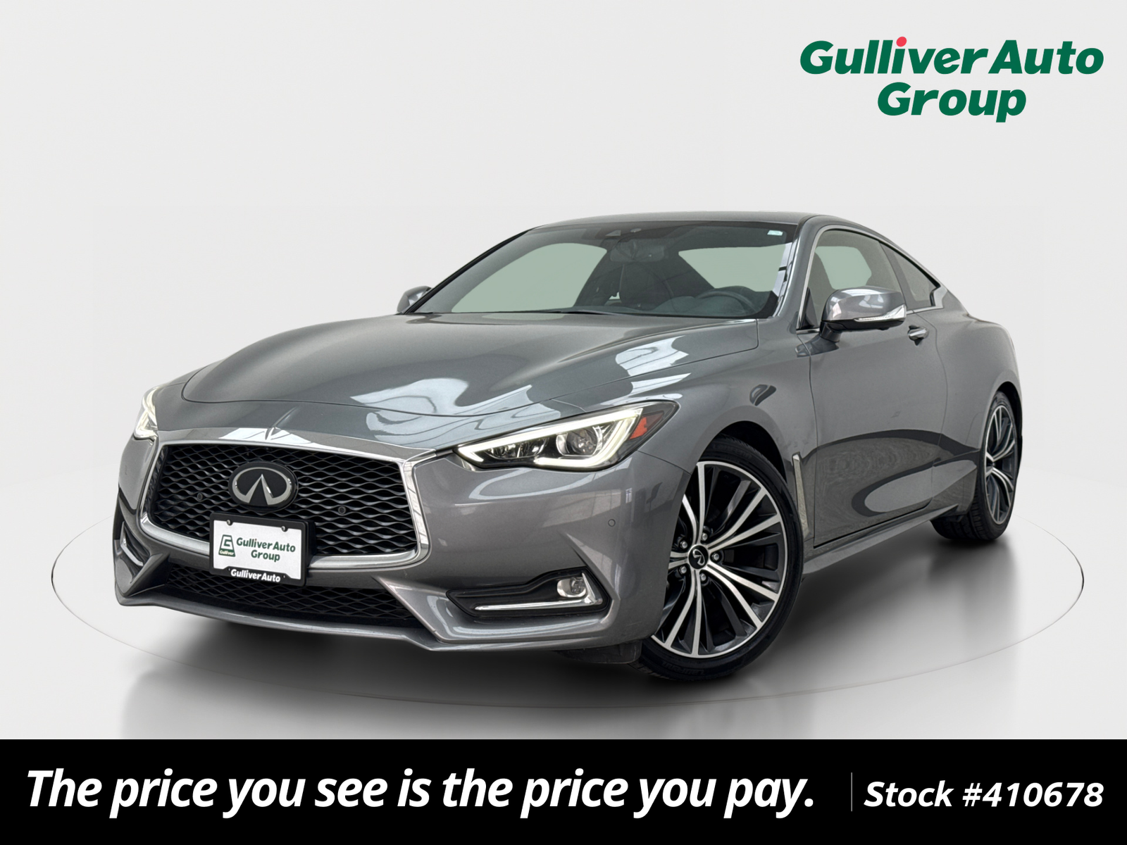 Gray (Graphite Shadow) 2021 INFINITI Q60 Coupe Rear-Wheel Drive 7-Speed Automatic
