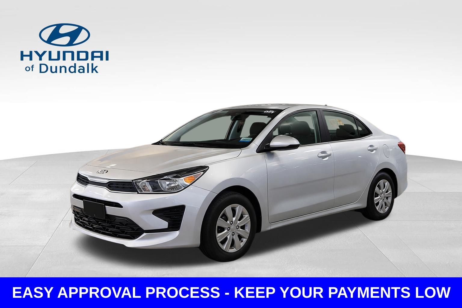 Silky Silver 2023 Kia Rio LX FWD Sedan Front-Wheel Drive Continuously Variable Transmission