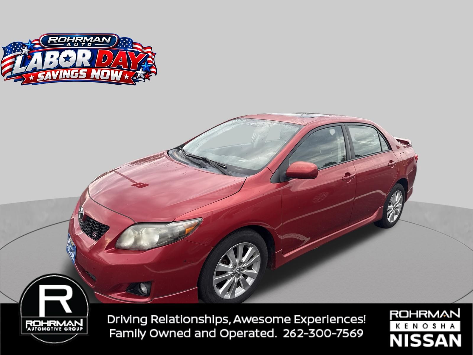 2010 Toyota Corolla Rojo (Barcelona Red Metallic) Sedán Tracción delantera 4 velocidades Automática