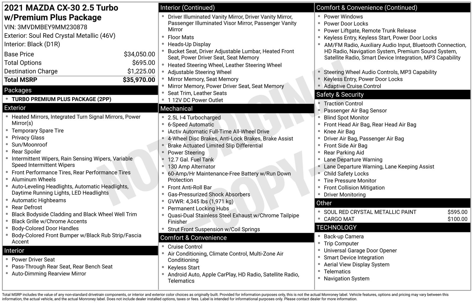 Used Car 2021 Mazda Cx-30  2.5 Turbo For Sale Under $25,000 In Austin, Texas