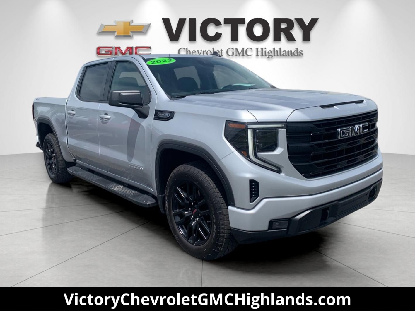 Quicksilver Metallic 2022 GMC Sierra 1500 Elevation Crew Cab 4WD Pickup Truck Four-Wheel Drive Automatic