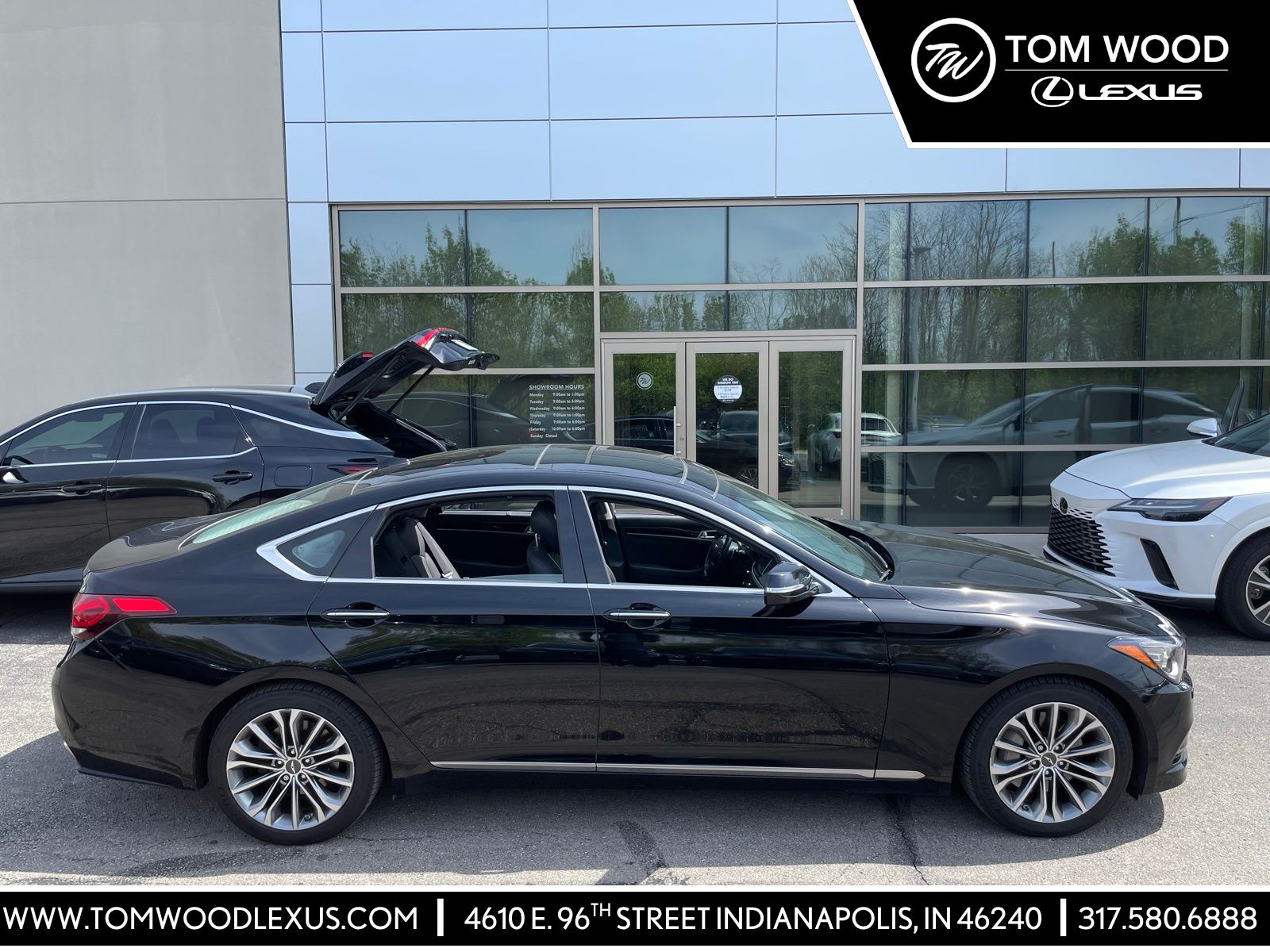 Caspian Black 2015 Hyundai Genesis Sedan 8-Speed Automatic