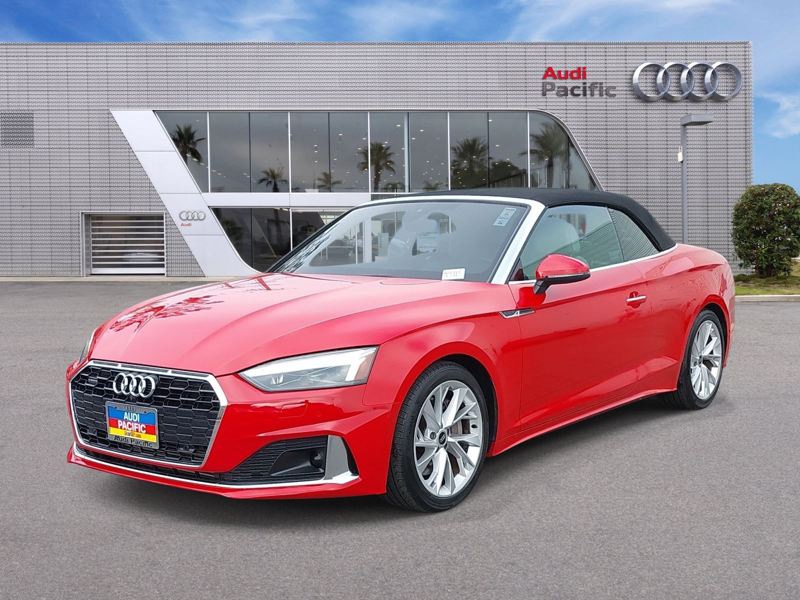 Orange (Tango Red Metallic/Black Roof) 2022 Audi A5 Convertible All-Wheel Drive 7-Speed Automatic
