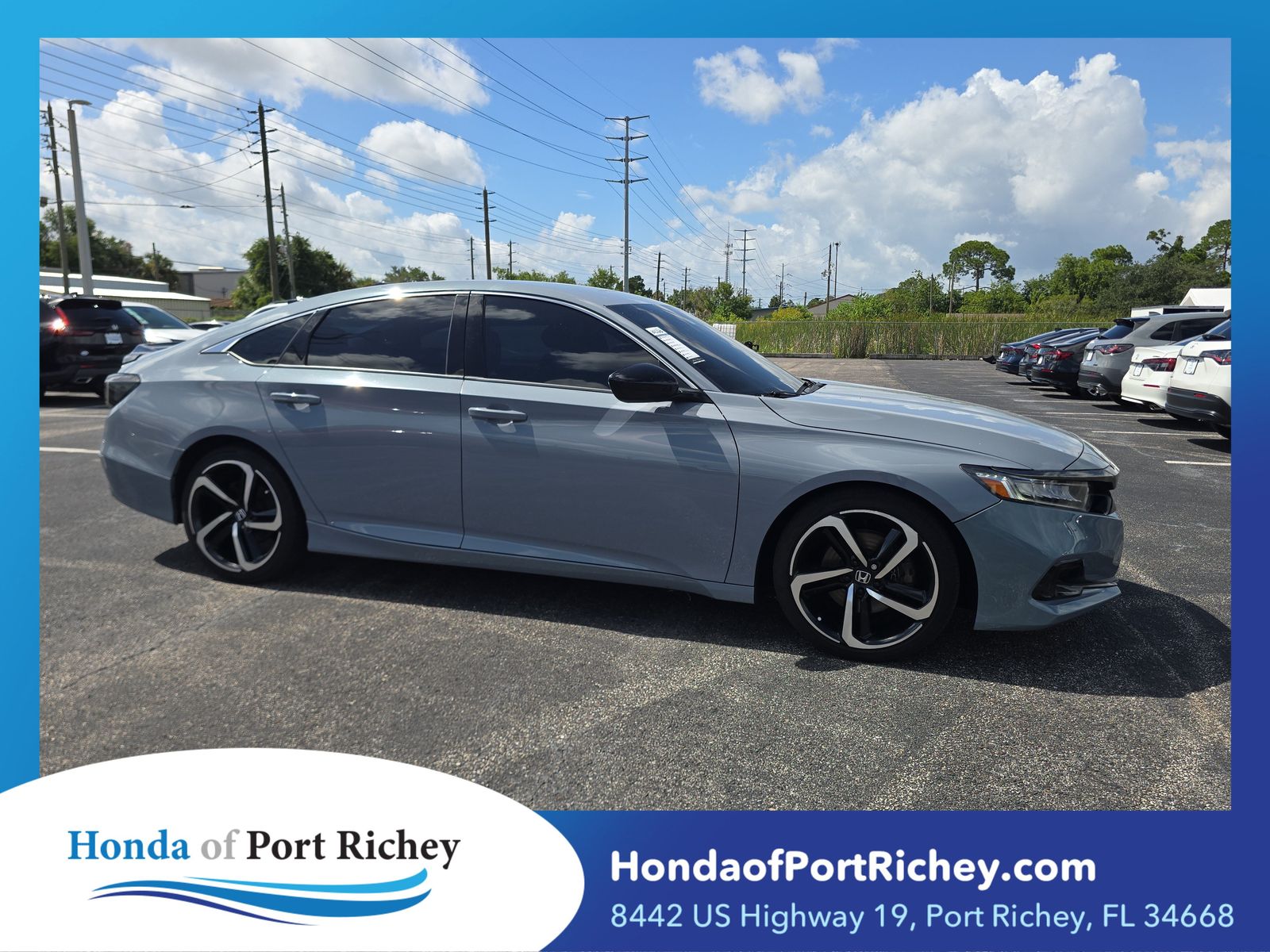 Sonic Gray Pearl 2021 Honda Accord Sedan Front-Wheel Drive Continuously Variable Transmission