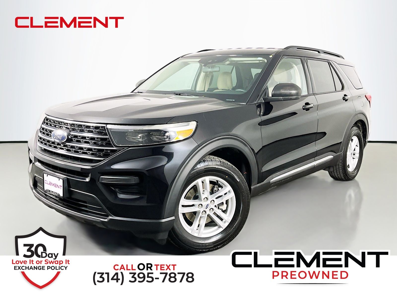 Black Metallic 2020 Ford Explorer XLT RWD SUV / Crossover Rear-Wheel Drive Automatic
