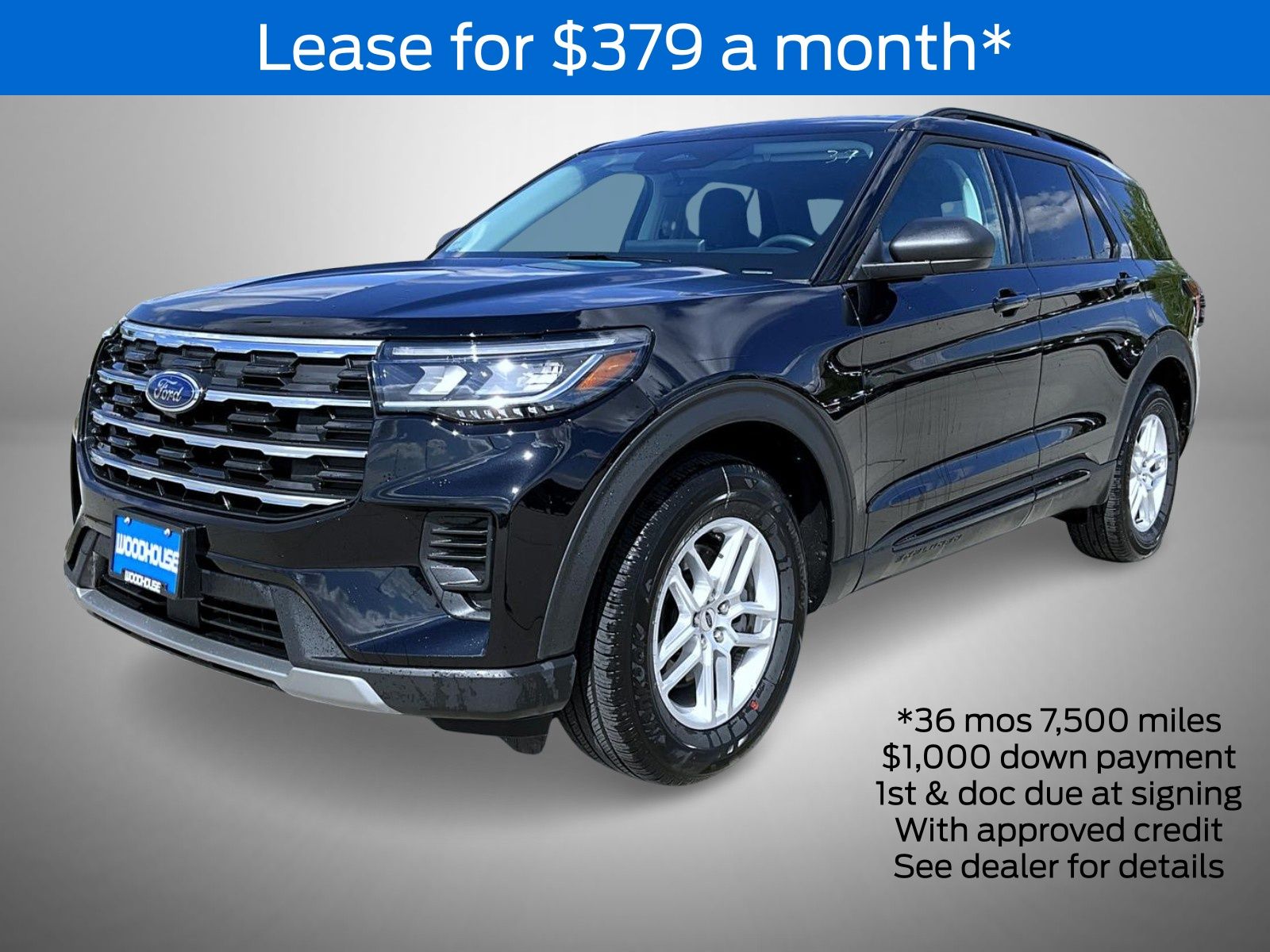Agate Black Metallic 2026 Ford Explorer SUV / Crossover All-Wheel Drive Automatic