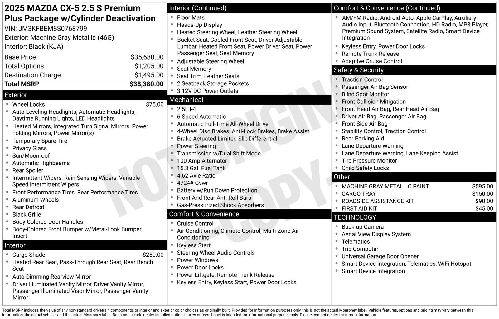 Used Car 2025 Mazda Cx-5  2.5 S Premium Plus Package For Sale Under $40,000 In Austin, Texas