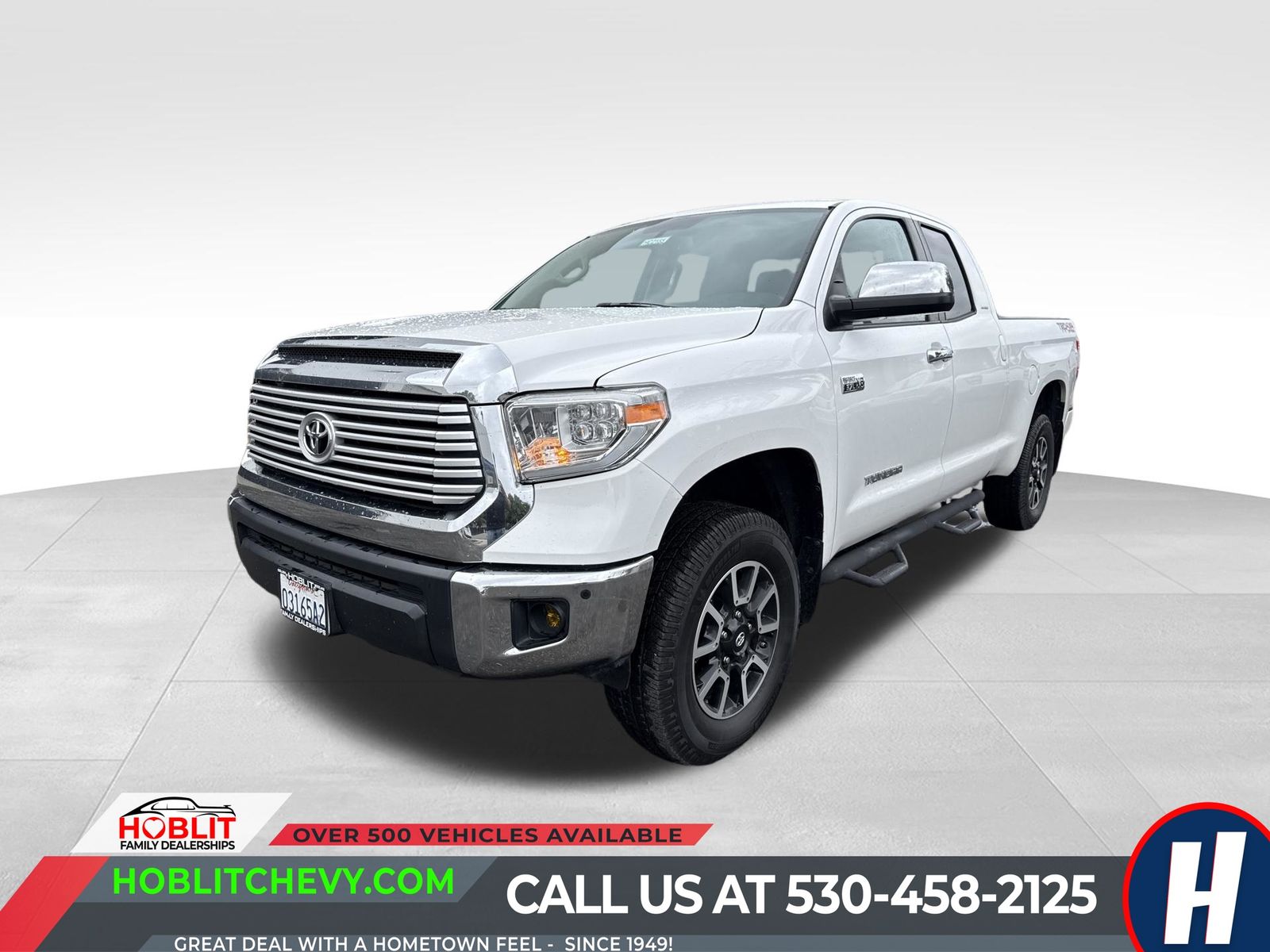 Super White 2016 Toyota Tundra Limited Double Cab 5.7L 4WD Pickup Truck Four-Wheel Drive 6-Speed Automatic Overdrive