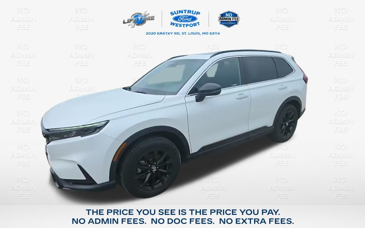 Platinum White Pearl 2024 Honda CR-V Hybrid SUV / Crossover All-Wheel Drive Continuously Variable Transmission