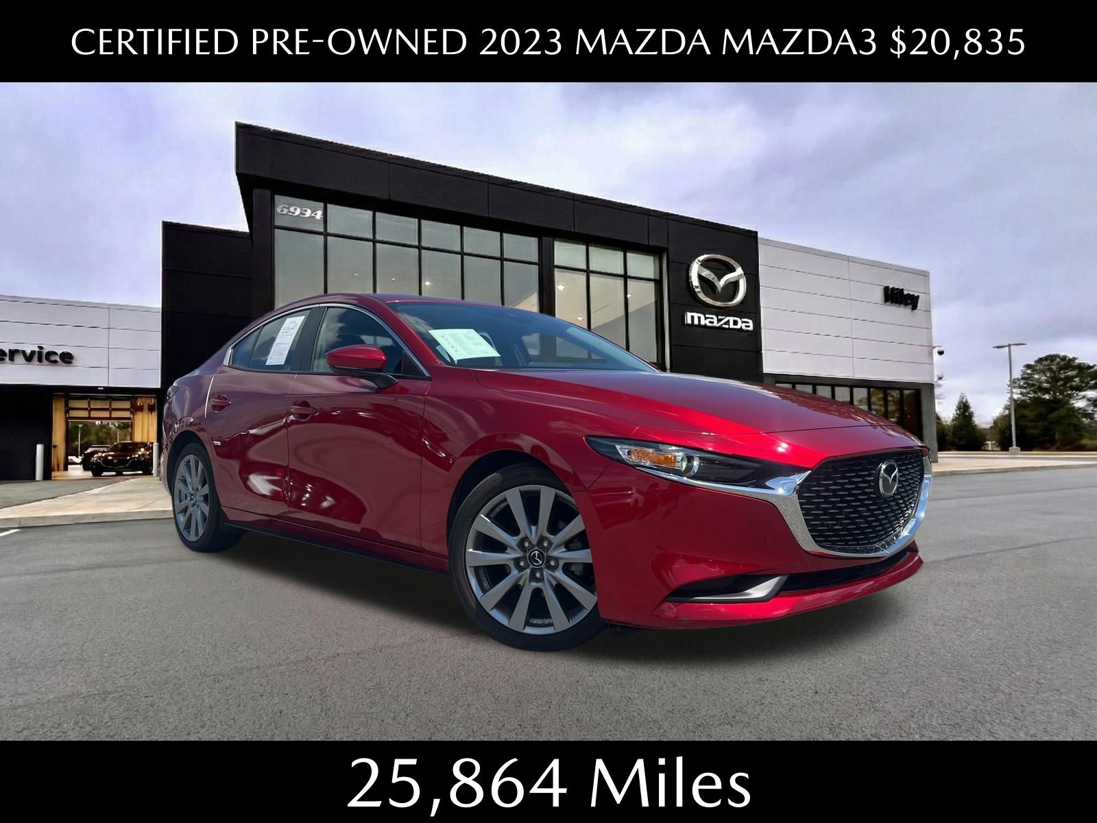 Soul Red Crystal Metallic 2023 Mazda MAZDA3 2.5 S Select Sedan FWD Sedan Front-Wheel Drive 6-Speed Automatic
