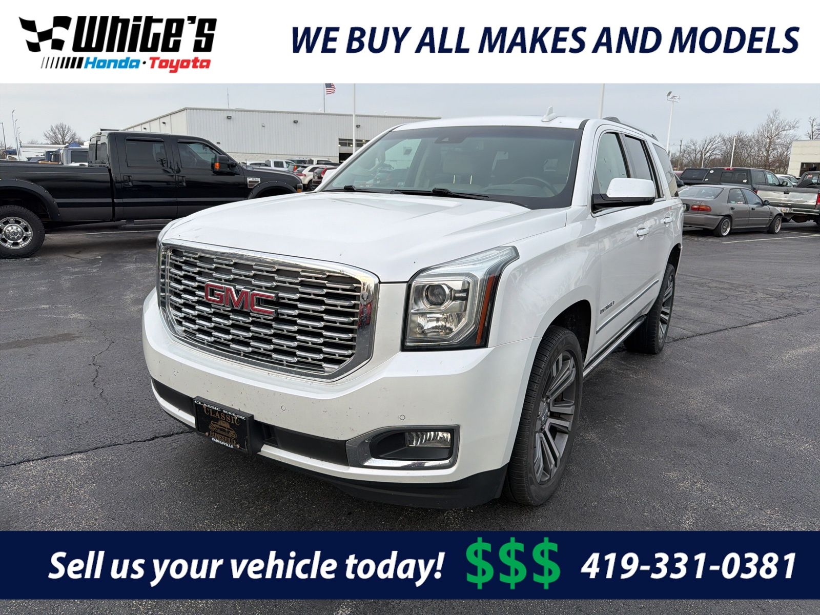 White Frost Tricoat 2018 GMC Yukon Denali 4WD SUV / Crossover Four-Wheel Drive