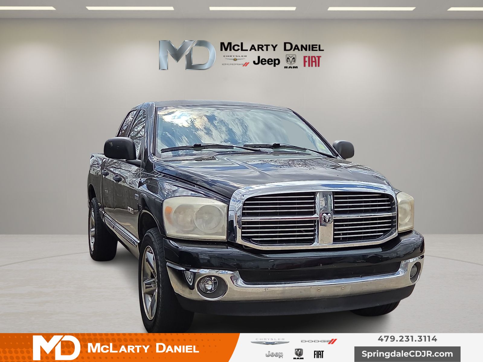Brilliant Black Crystal Pearlcoat 2008 Dodge RAM 1500 SLT Quad Cab RWD Pickup Truck Rear-Wheel Drive 5-Speed Automatic
