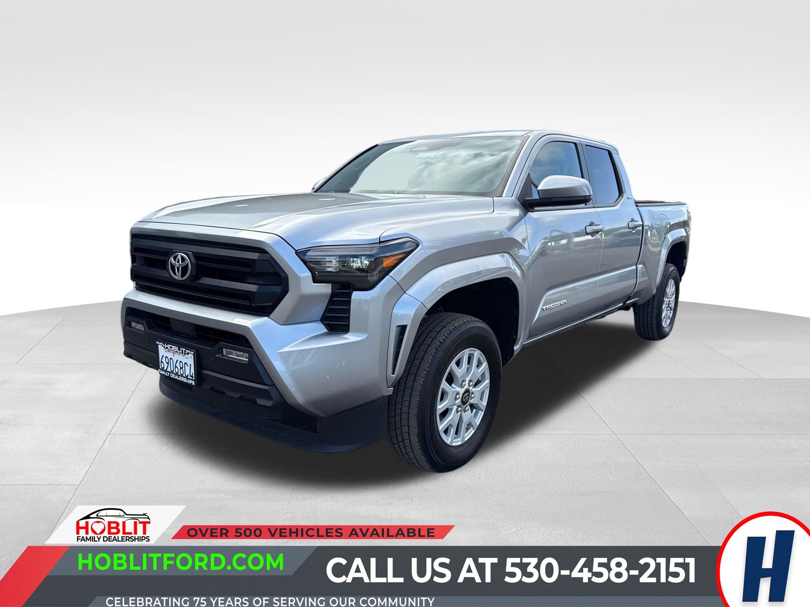 Celestial Silver Metallic 2024 Toyota Tacoma Pickup Truck Four-Wheel Drive 8-Speed Automatic