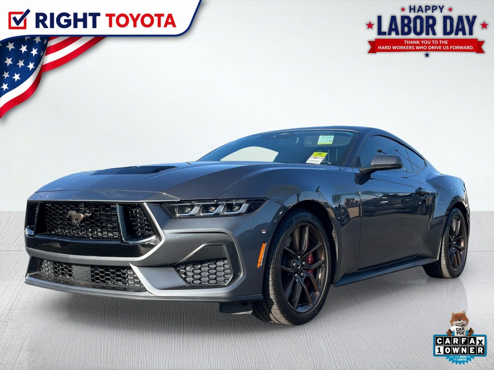 Carbonized Gray Metallic 2025 Ford Mustang Coupe Rear-Wheel Drive Automatic