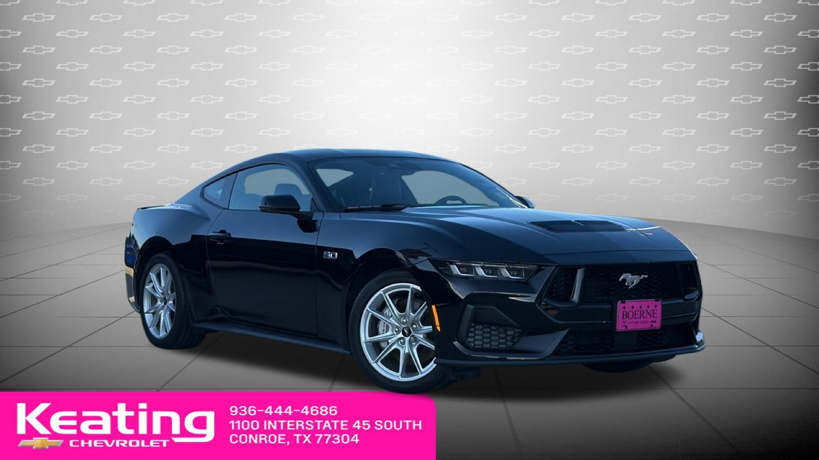 Shadow Black 2025 Ford Mustang Coupe Rear-Wheel Drive 6-Speed Manual