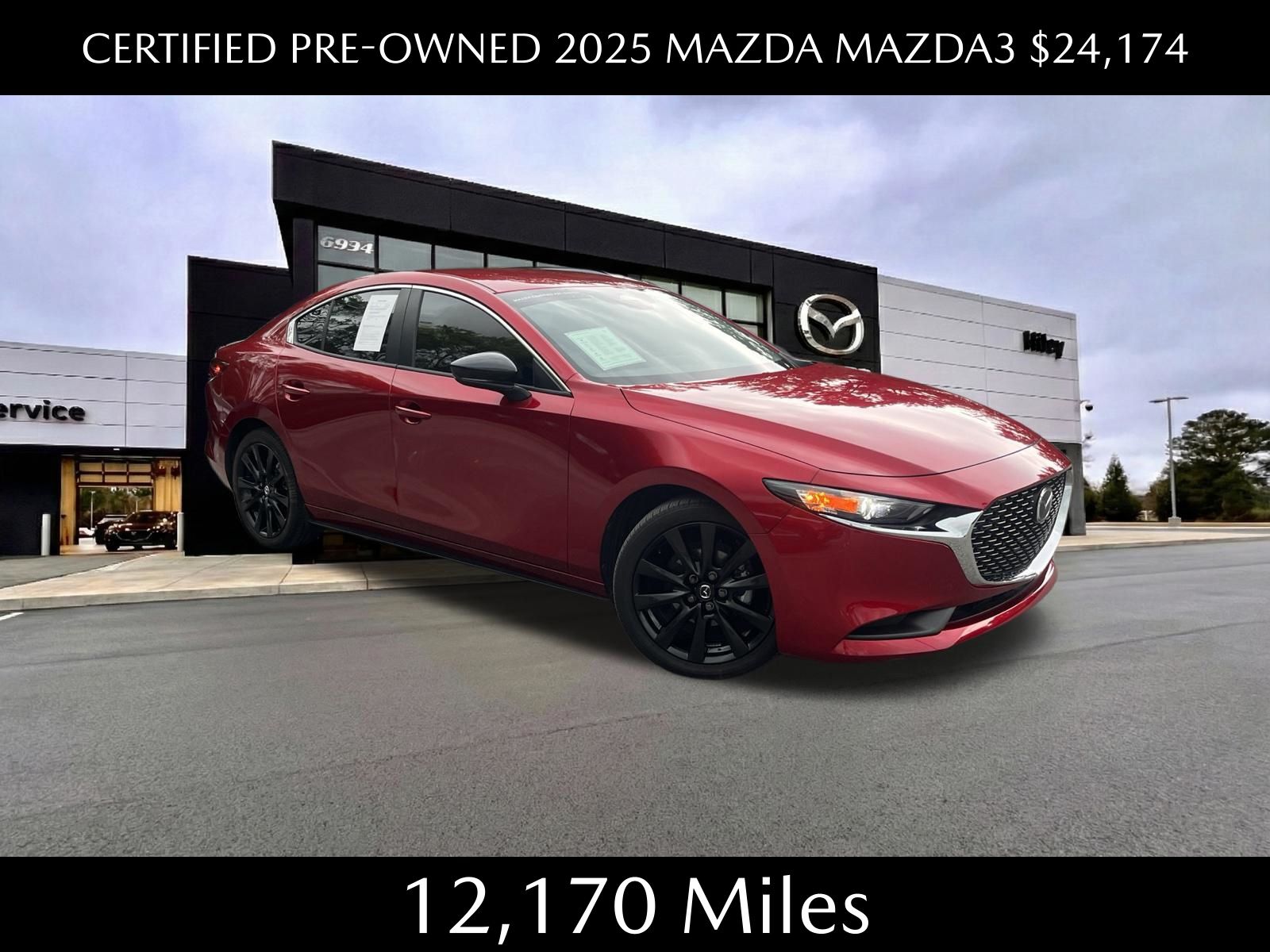Soul Red Crystal Metallic 2025 Mazda MAZDA3 Sedan Front-Wheel Drive 6-Speed Automatic