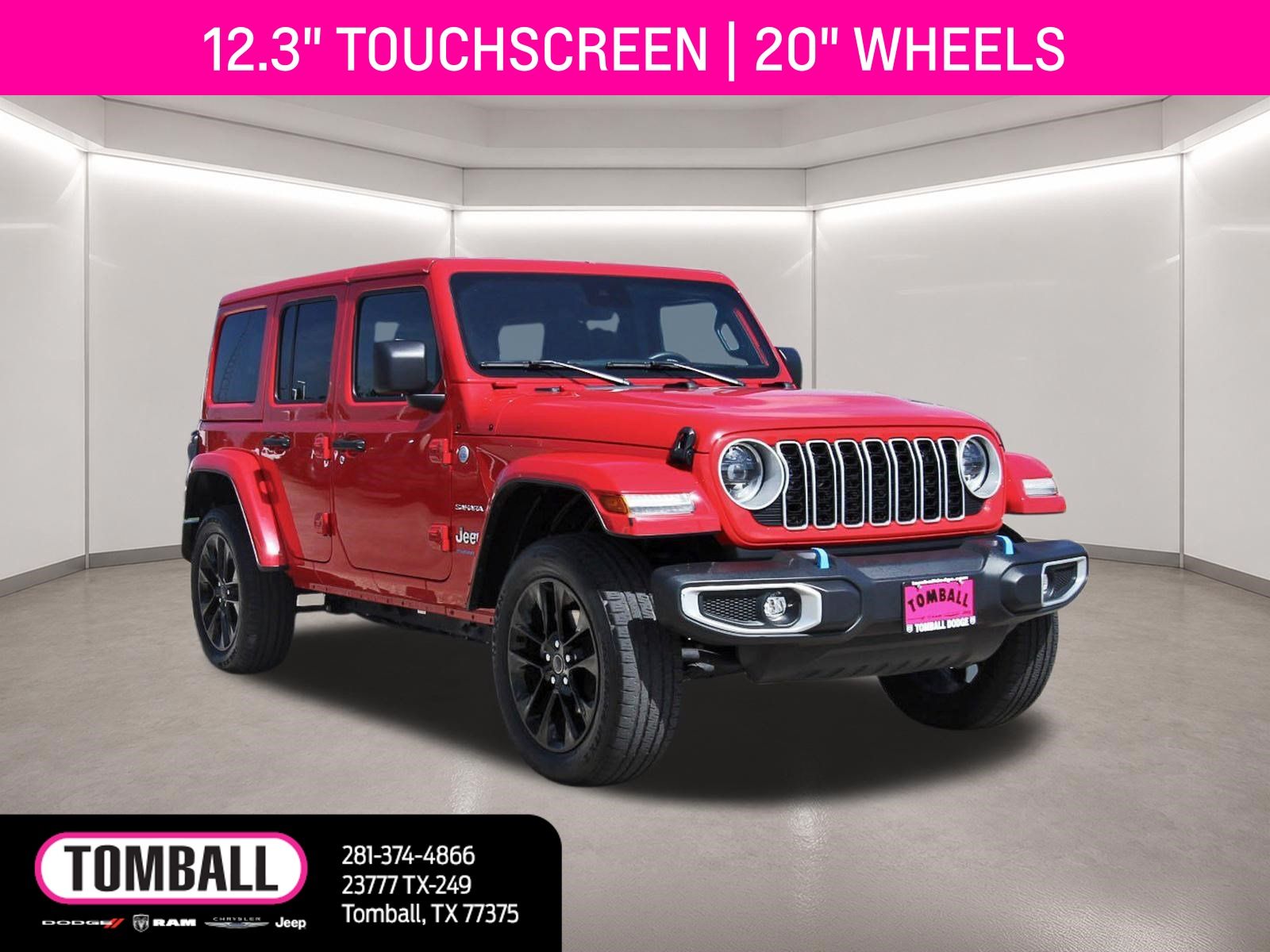 Firecracker Red Clearcoat 2024 Jeep Wrangler 4xe SUV / Crossover Four-Wheel Drive 8-Speed Automatic