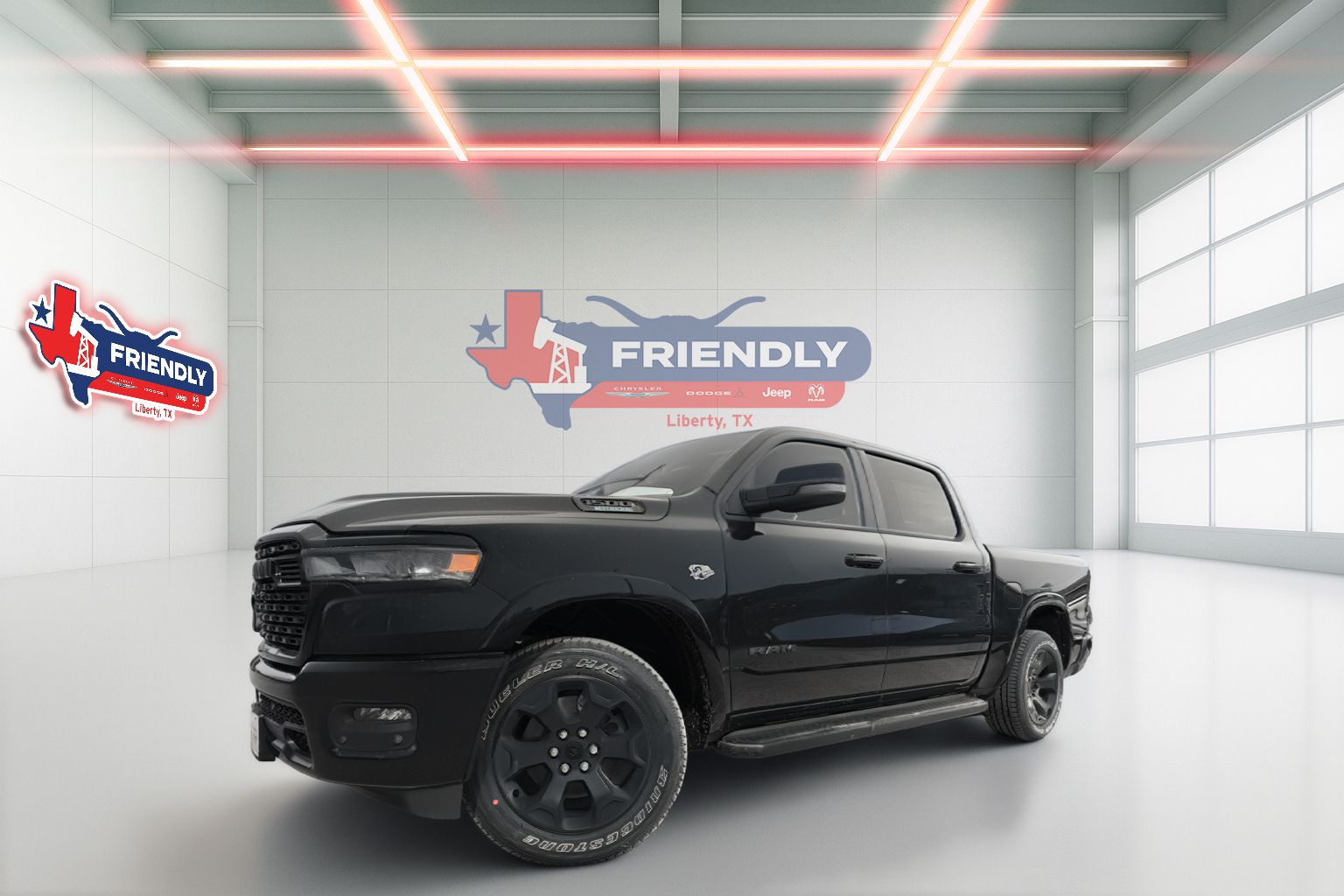 Diamond Black Crystal Pearlcoat 2026 RAM 1500 Pickup Truck Four-Wheel Drive 8-Speed Automatic