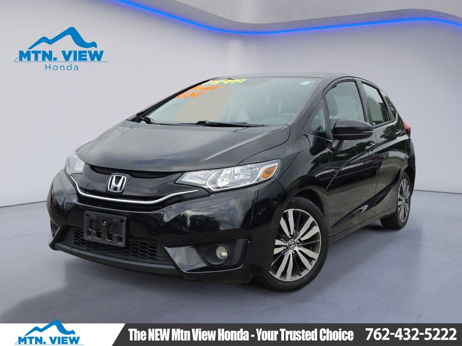 Black 2015 Honda Fit EX Hatchback Front-Wheel Drive Continuously Variable Transmission