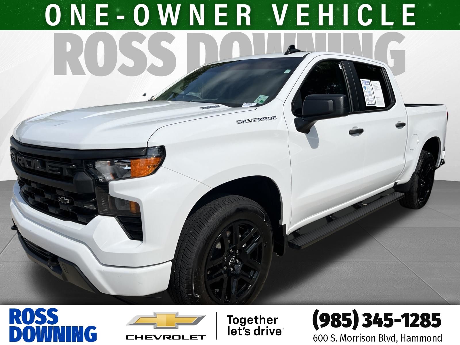 Summit White 2025 Chevrolet Silverado 1500 Pickup Truck 4X2 8-Speed Automatic