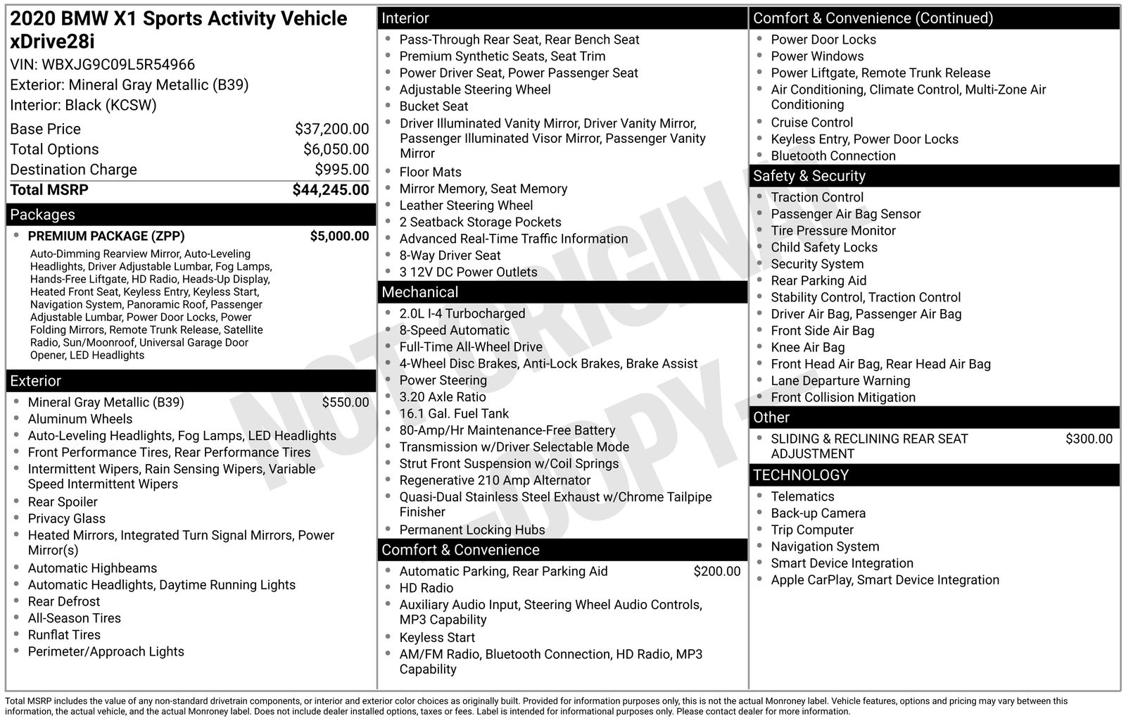 Used Car 2020 Bmw X1  Xdrive28i For Sale Under $20,000 In Austin, Texas